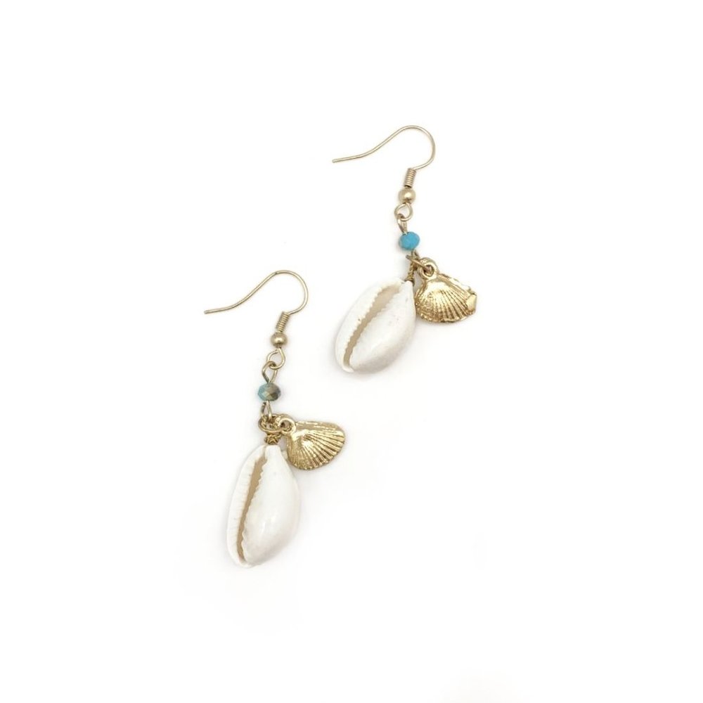 Contemporary Mixed Shell Earrings